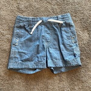 Ralph Lauren Light Blue Chambray Drawstring Kids Shorts